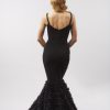 Photo Black Mermaid Crepe Dress