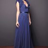 Photo Flowing Fit-And-Flare Chiffon Gown