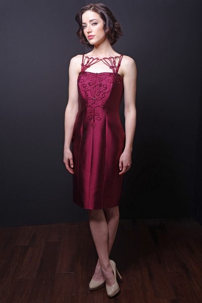 Photo Glamorous Strapless Silk/Wool Cocktail Dress