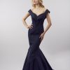 Photo Off the Shoulder Silk Faille Mermaid Gown