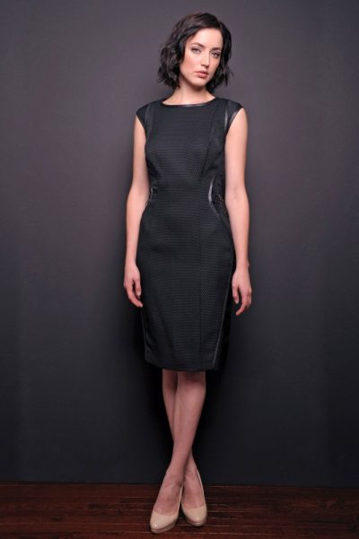 Photo Silk-Pique Elegant Short Strapless Dress