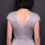 Photo Silk-Pique Short Dress with Pockets