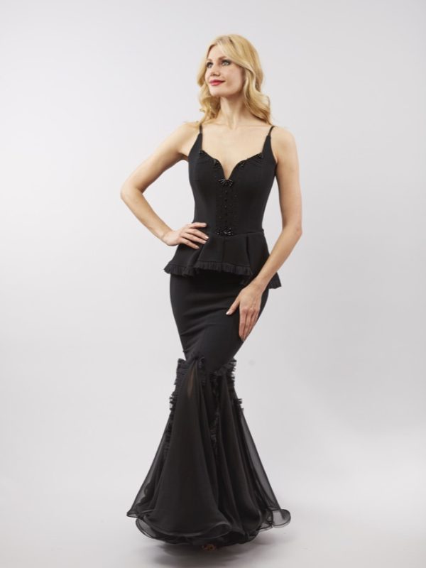 Photo Sweetheart Crepe Evening Gown