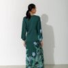 Photo Emerald Green Satin Wrap Robe: Luxury and Comfort