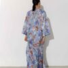 Photo Exquisite Satin Kaftan Dress with Floral Print