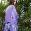 Photo Luxurious Lilac Satin Kimono Robe