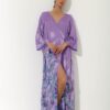 Photo Luxurious Lilac Satin Wrap Robe