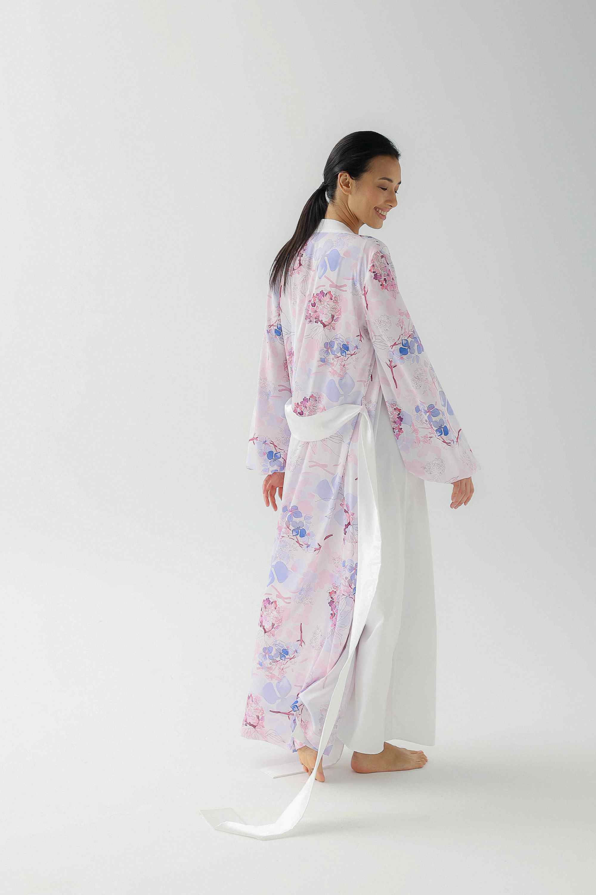Elgant Robe Elegant Long Robe with Lantern Sleeves | Sokayri