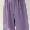Photo Lilac Silk Pajama Set with Floral Print